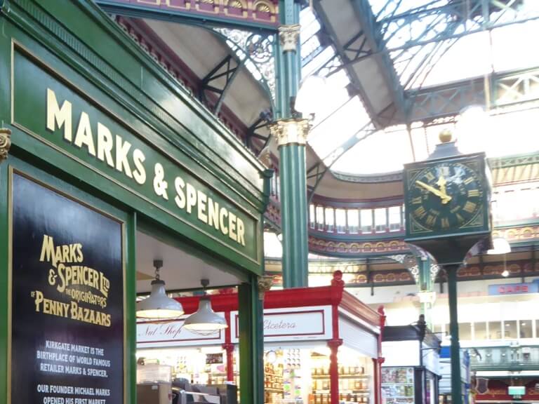 Marks and Spencer's Penny Bazaar in the Kirkgate Shopping Market in Leeds.